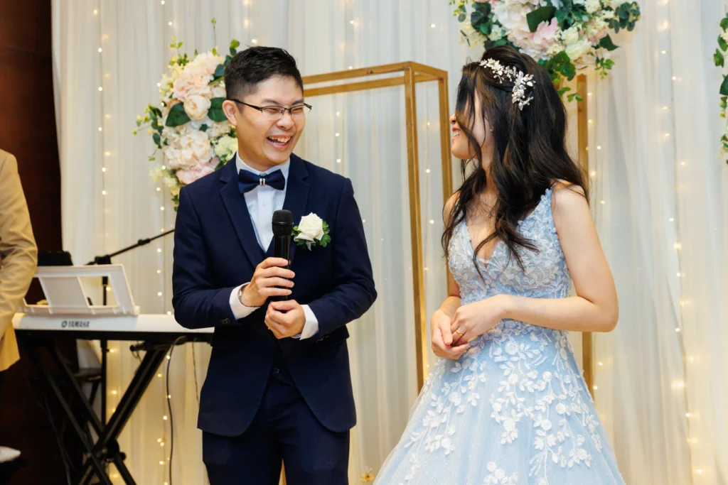 Candid Singapore wedding moment