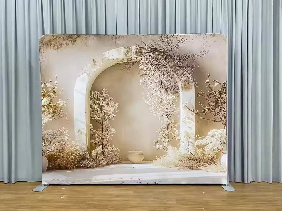 Arc with Leaves photo booth backdrop singapore