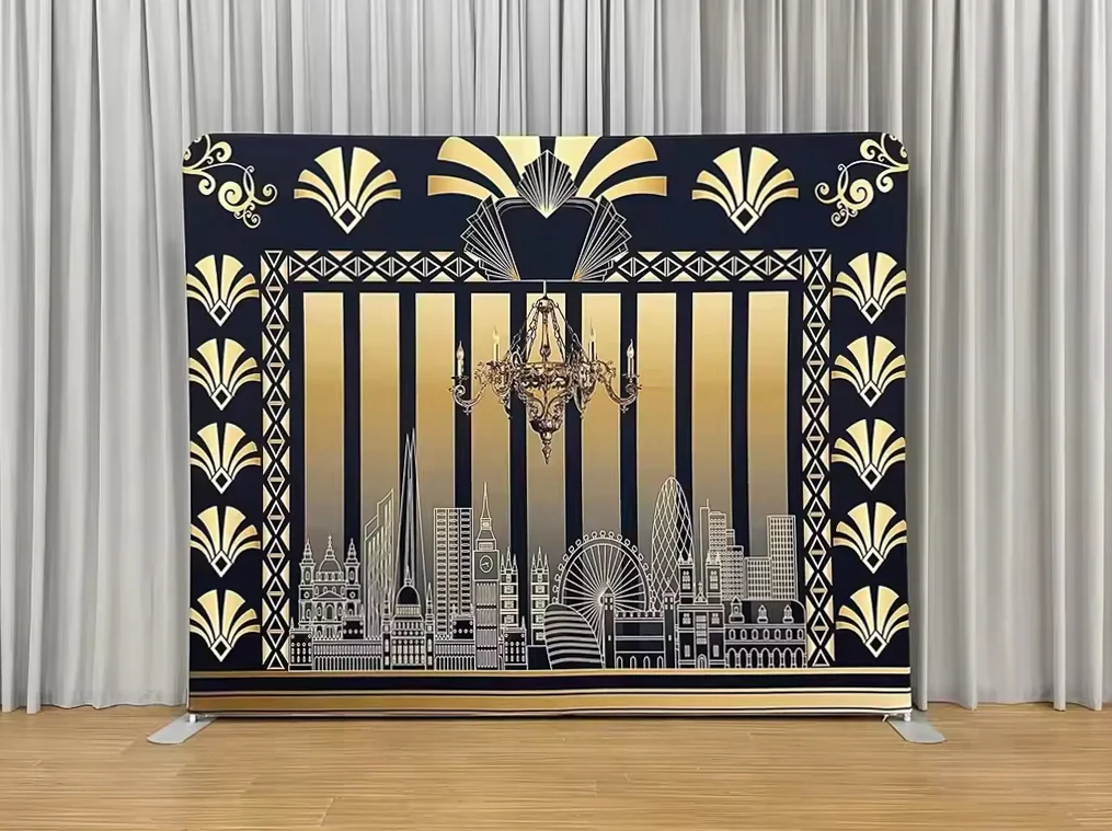 Black and Gold photo booth backdrop singapore