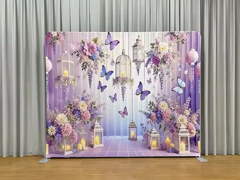 Butterflies photo booth backdrop singapore