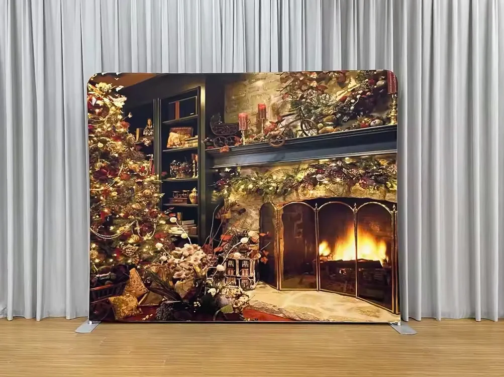 Fire Place photo booth backdrop singapore