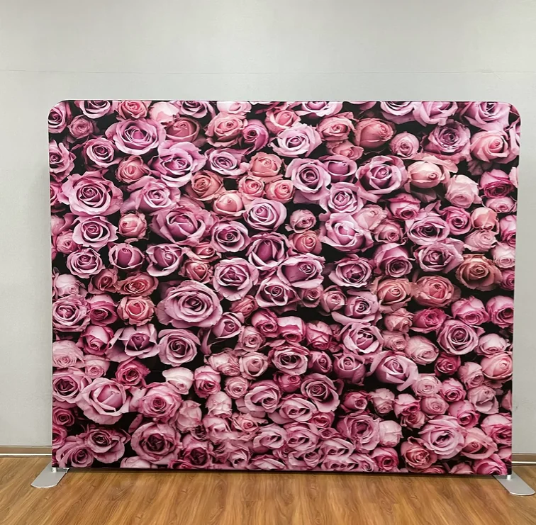 Pink Roses photo booth backdrop singapore