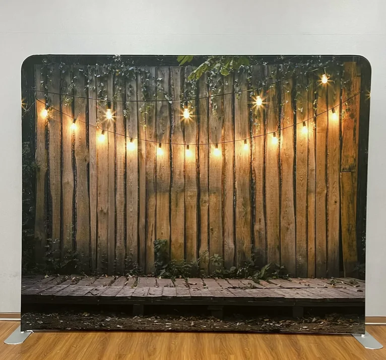 Wooden photo booth backdrop singapore