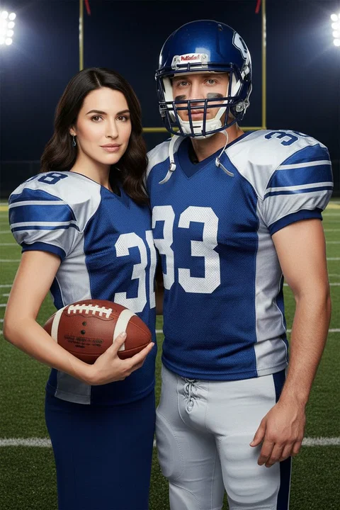 American Football AI photo booth portrait — iSnap Photography Singapore