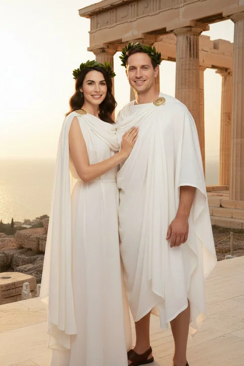 Ancient Greece AI photo booth portrait — iSnap Photography Singapore