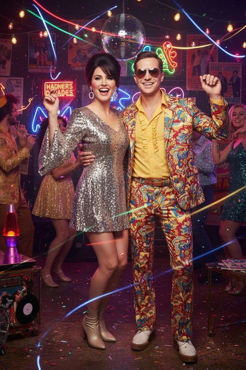 Decades Party AI photo booth portrait — iSnap Photography Singapore