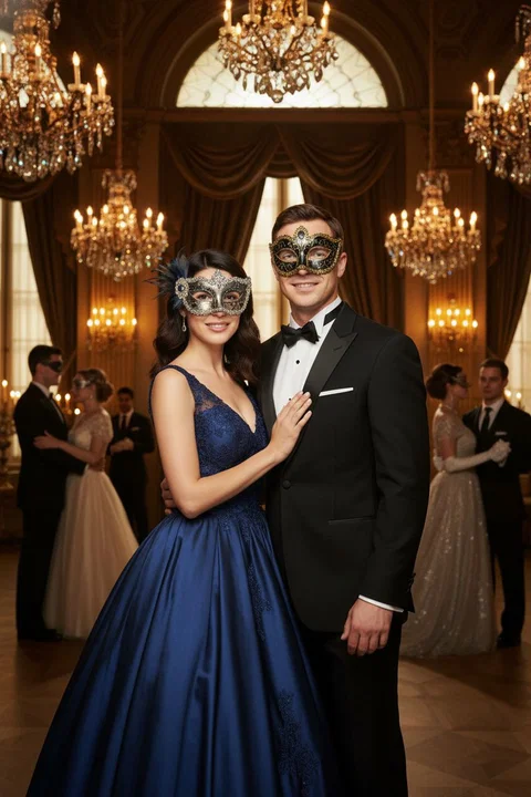 Masquerade Ball AI photo booth portrait — iSnap Photography Singapore