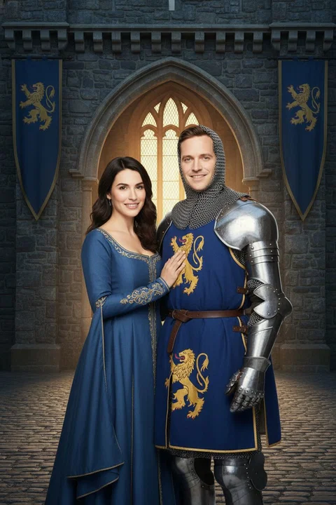 Medieval Knights AI photo booth portrait — iSnap Photography Singapore