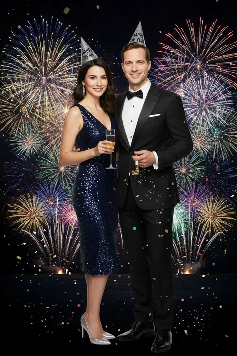 NEW Years EVE AI photo booth portrait — iSnap Photography Singapore