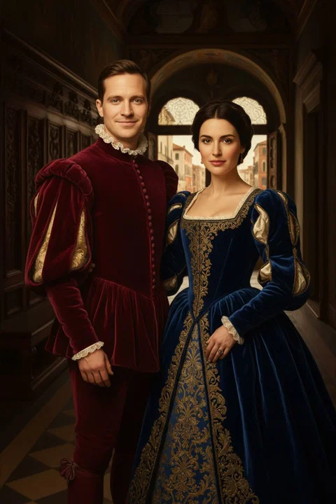 Renaissance Italy AI photo booth portrait — iSnap Photography Singapore
