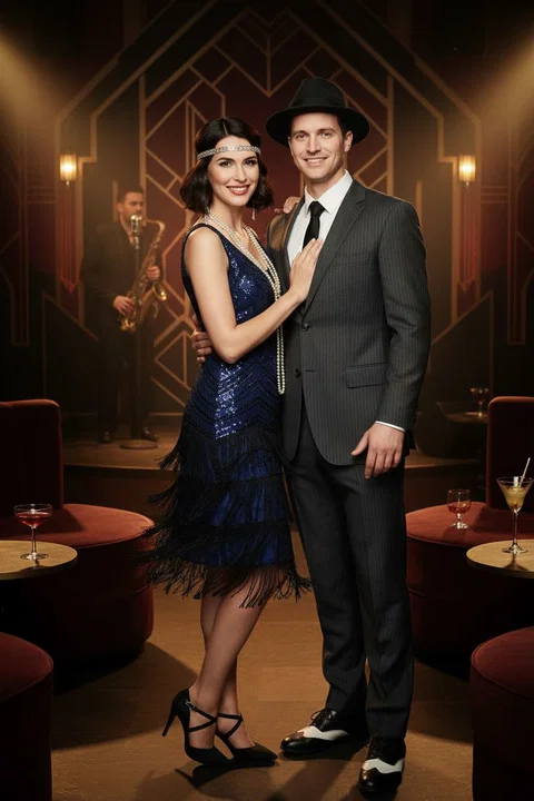 Roaring Twenties AI photo booth portrait — iSnap Photography Singapore