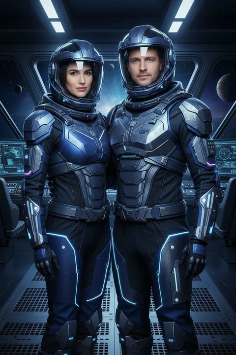 SCI FI Galaxy AI photo booth portrait — iSnap Photography Singapore