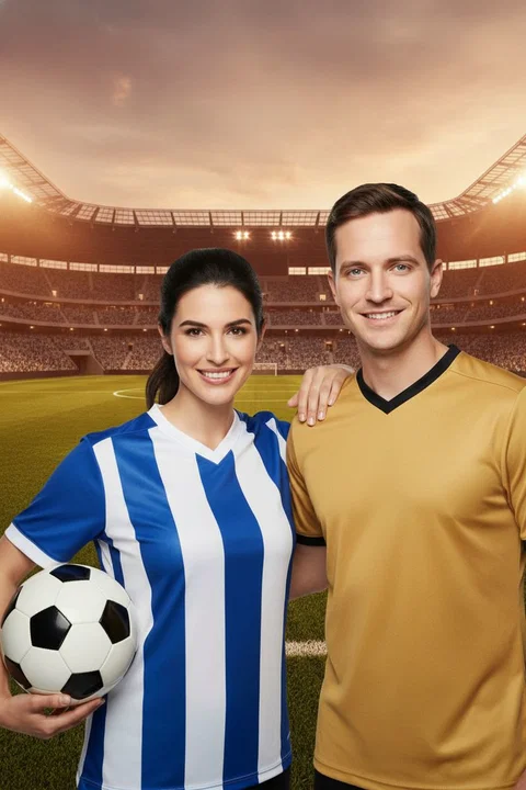 Soccer AI photo booth portrait — iSnap Photography Singapore