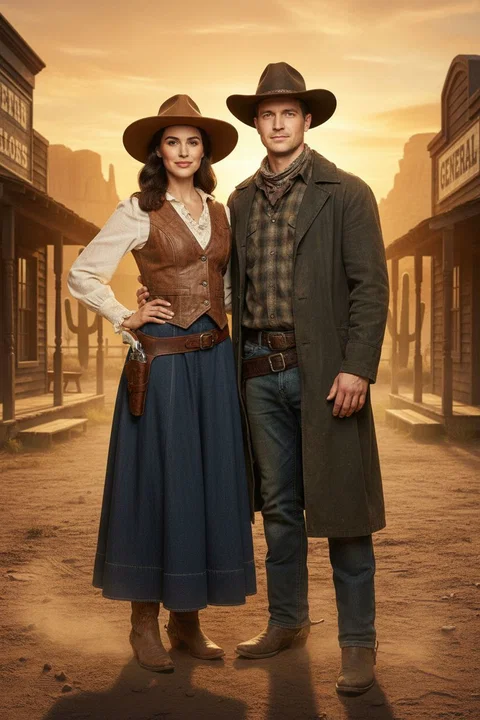Wild West AI photo booth portrait — iSnap Photography Singapore
