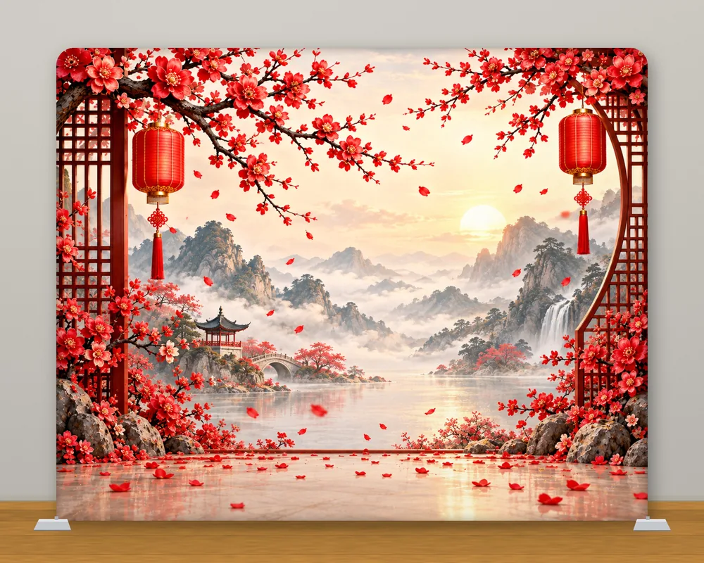 Lunar New Year photo booth backdrop singapore