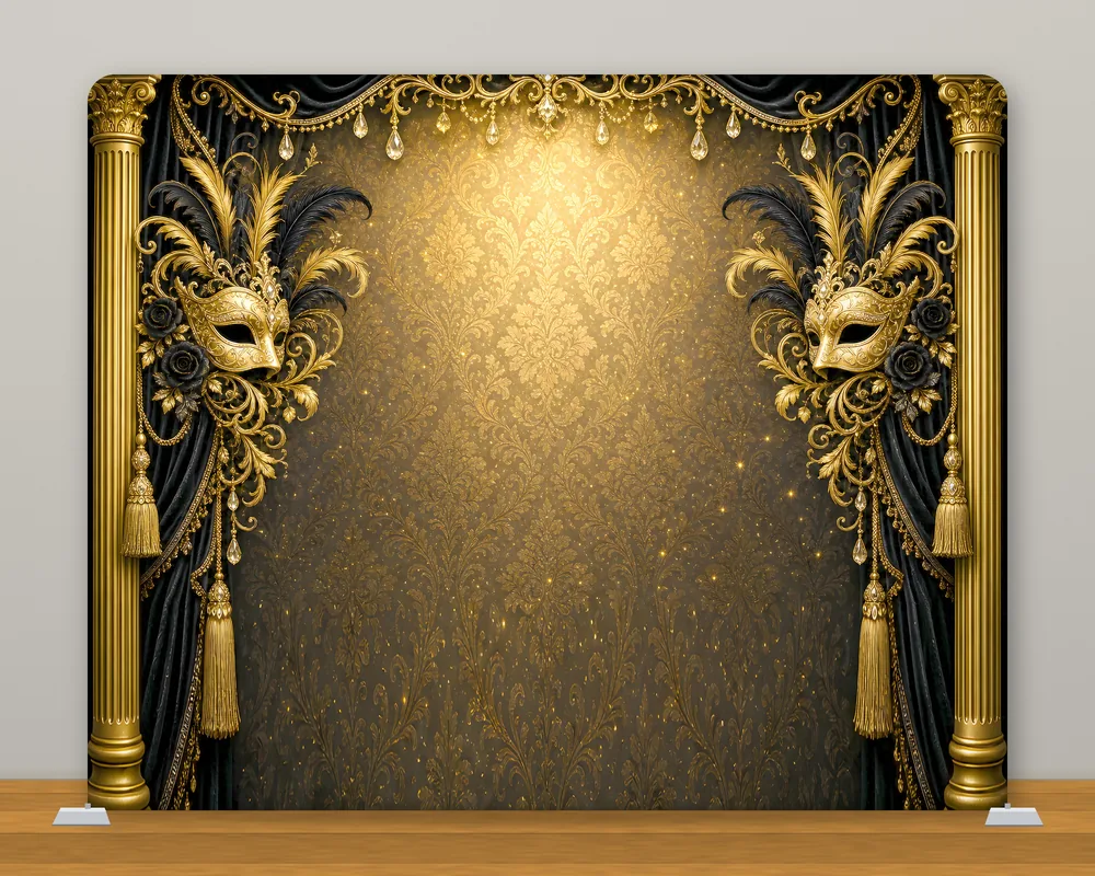 Masquerade Ball photo booth backdrop singapore